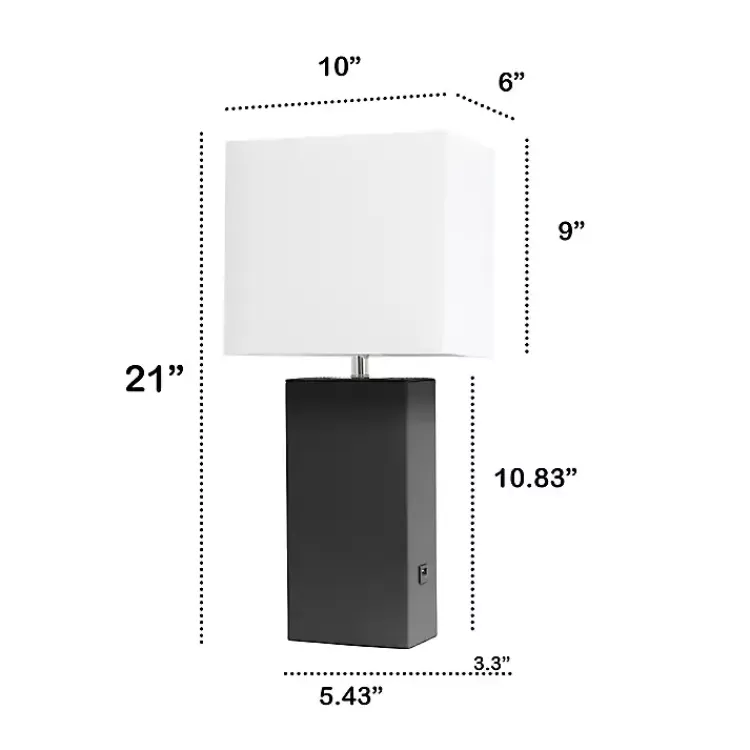 black_faux_leather_charging_table_lamp_2.webp Faux Leather Charging Table Lamp>Kirklands Home Hot