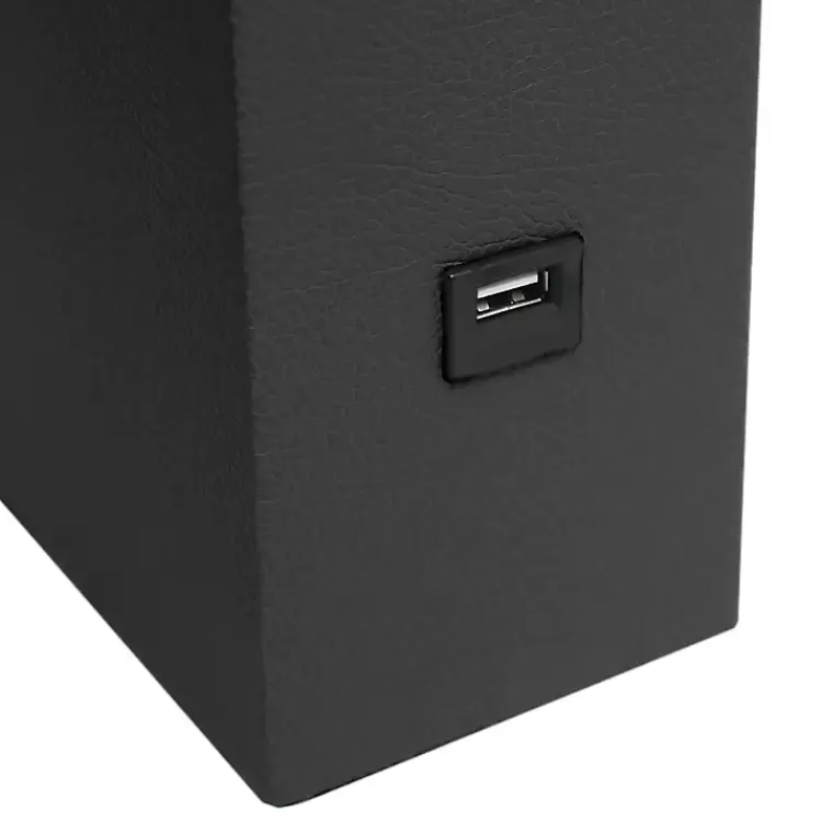 black_faux_leather_charging_table_lamp_4.webp Faux Leather Charging Table Lamp>Kirklands Home Hot