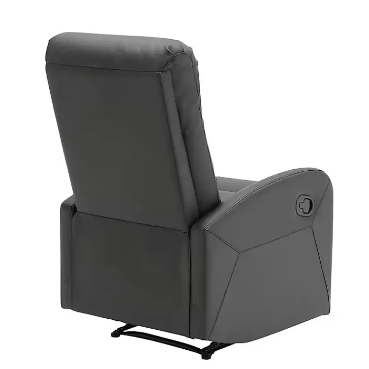 black_faux_leather_dormi_recliner_2.webp Faux Leather Dormi Recliner>Kirklands Home Best