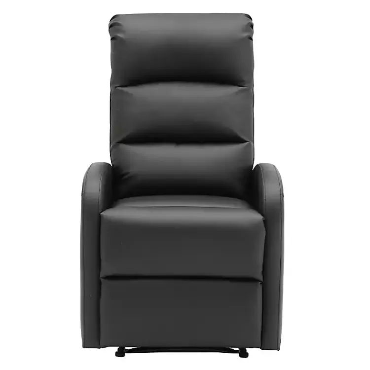 black_faux_leather_dormi_recliner_4.webp Faux Leather Dormi Recliner>Kirklands Home Best