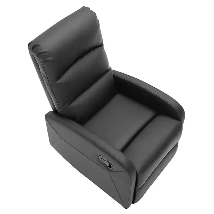 black_faux_leather_dormi_recliner_5.webp Faux Leather Dormi Recliner>Kirklands Home Best