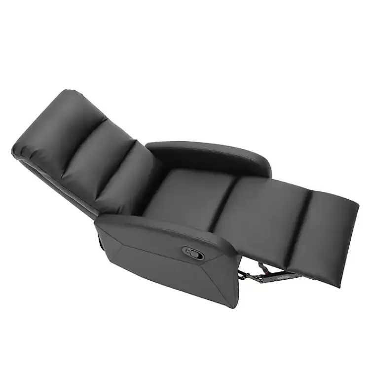 black_faux_leather_dormi_recliner_6.webp Faux Leather Dormi Recliner>Kirklands Home Best