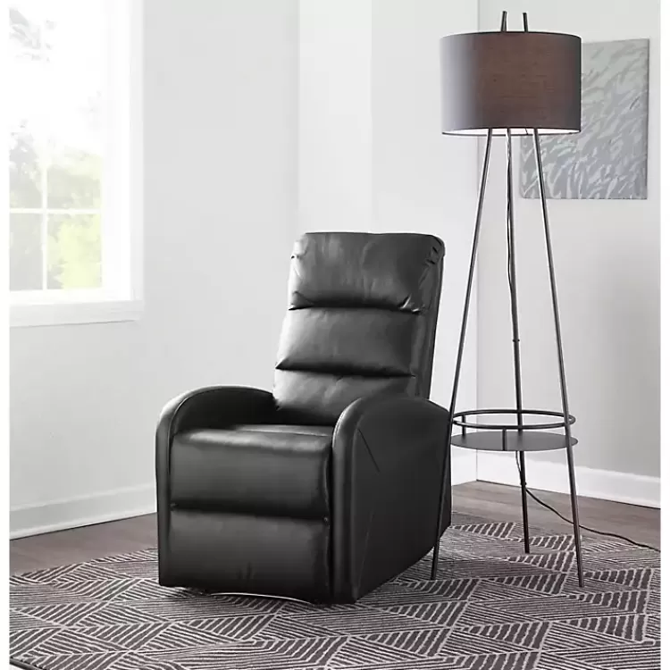black_faux_leather_dormi_recliner_9.webp Faux Leather Dormi Recliner>Kirklands Home Best