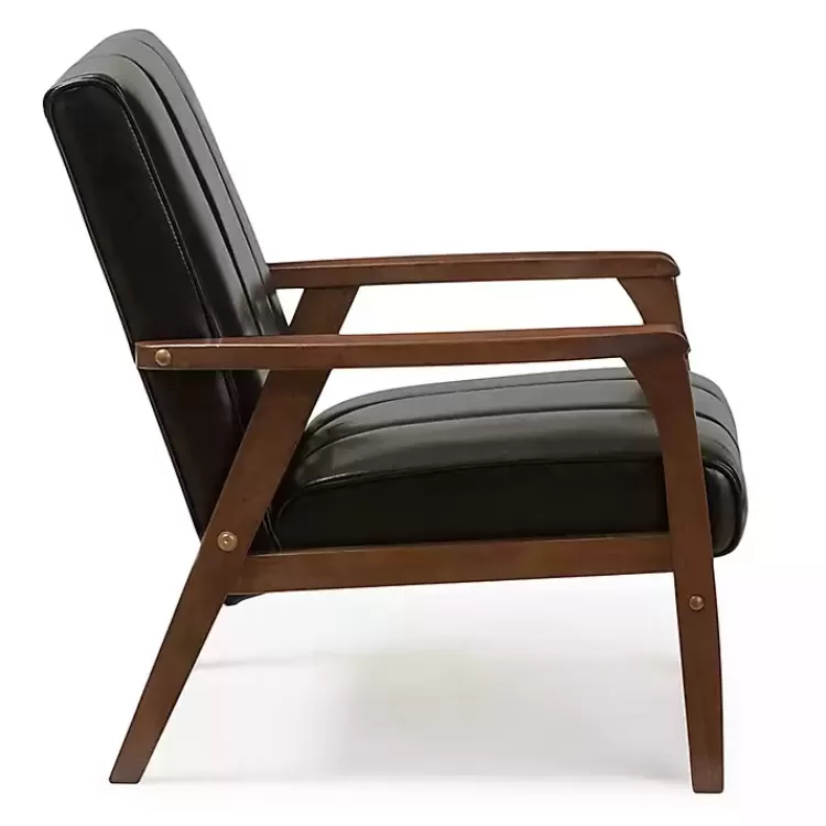 black_faux_leather_kegan_accent_chair_2.webp Faux Leather Kegan Accent Chair>Kirklands Home Best Sale