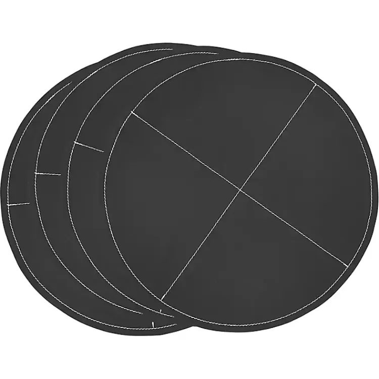 black_faux_leather_placemats_set_of__2.webp Faux Leather Placemats, Set of 4>Kirklands Home Online