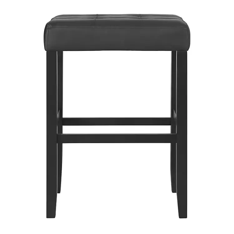 black_faux_leather_tufted_madison_bar_stool_5.webp Faux Leather Tufted Madison Bar Stool>Kirklands Home Best