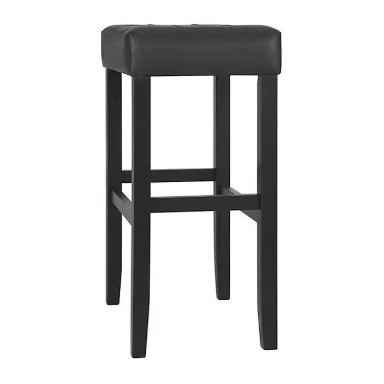 black_faux_leather_tufted_madison_bar_stool_6.webp Faux Leather Tufted Madison Bar Stool>Kirklands Home Best