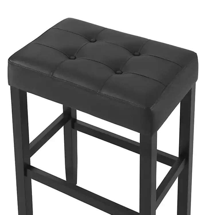 black_faux_leather_tufted_madison_bar_stool_7.webp Faux Leather Tufted Madison Bar Stool>Kirklands Home Best