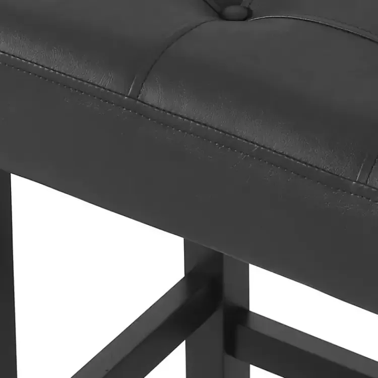 black_faux_leather_tufted_madison_bar_stool_9.webp Faux Leather Tufted Madison Bar Stool>Kirklands Home Best
