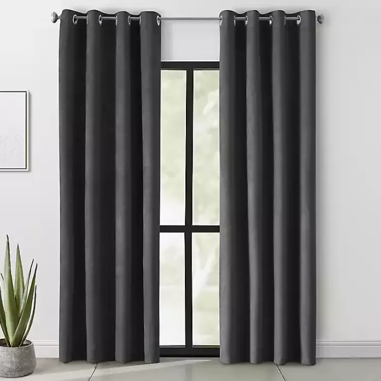 Faux Suede out Curtain Panel, 95 in.>Kirklands Home Shop