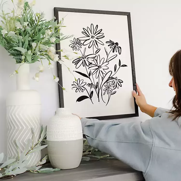 Black Floral Bouquet Framed Art Print>Kirklands Home Hot