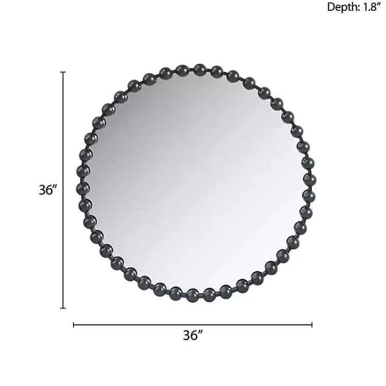 black_foiled_beaded_wall_mirror__in_7.webp Black Foiled Beaded Wall Mirror, 36 in.>Kirklands Home Discount