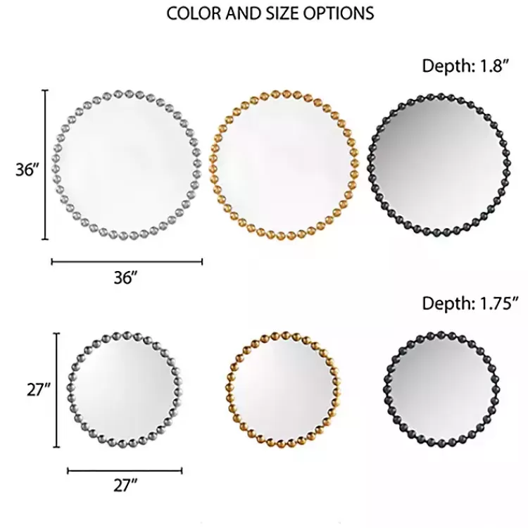 black_foiled_beaded_wall_mirror__in_8.webp Black Foiled Beaded Wall Mirror, 36 in.>Kirklands Home Discount