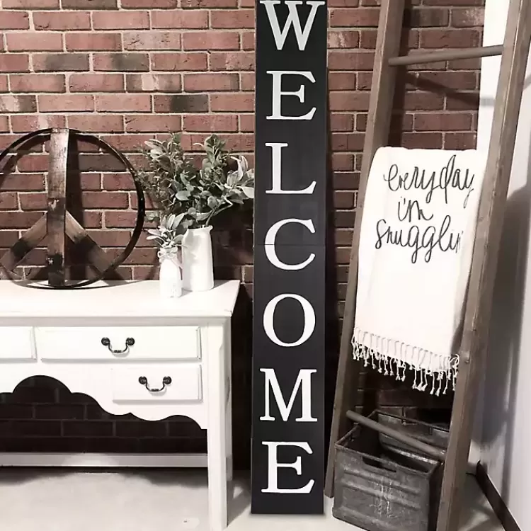 black_foldable_welcome_porch_board_2.webp Foldable Welcome Porch Board>Kirklands Home Cheap