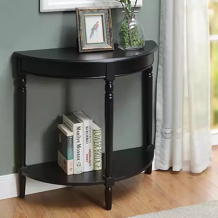 French Country Half Round Console Table>Kirklands Home Sale
