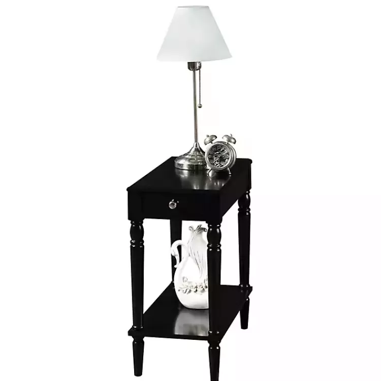 black_french_country_single_drawer_accent_table_2.webp French Country Single Drawer Accent Table>Kirklands Home Discount