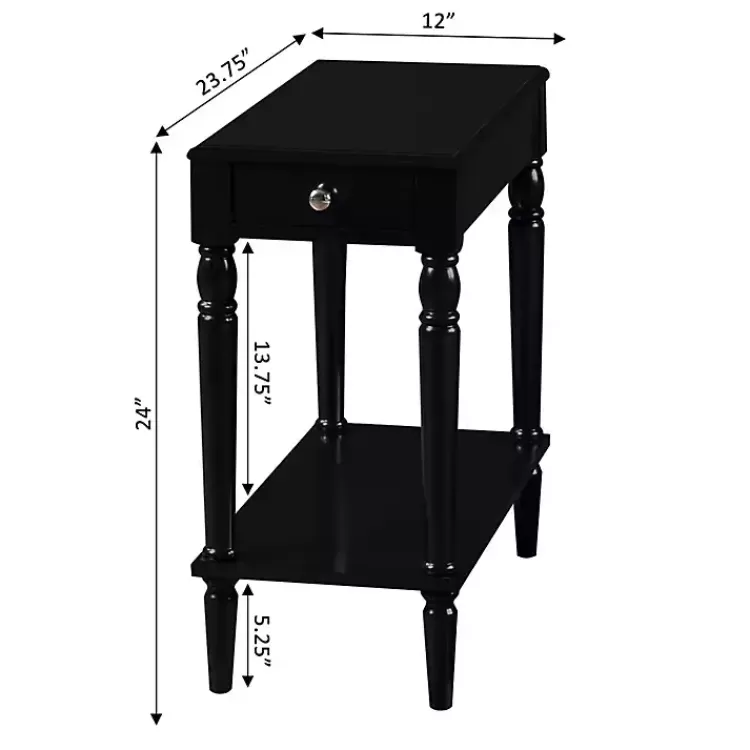 black_french_country_single_drawer_accent_table_8.webp French Country Single Drawer Accent Table>Kirklands Home Discount
