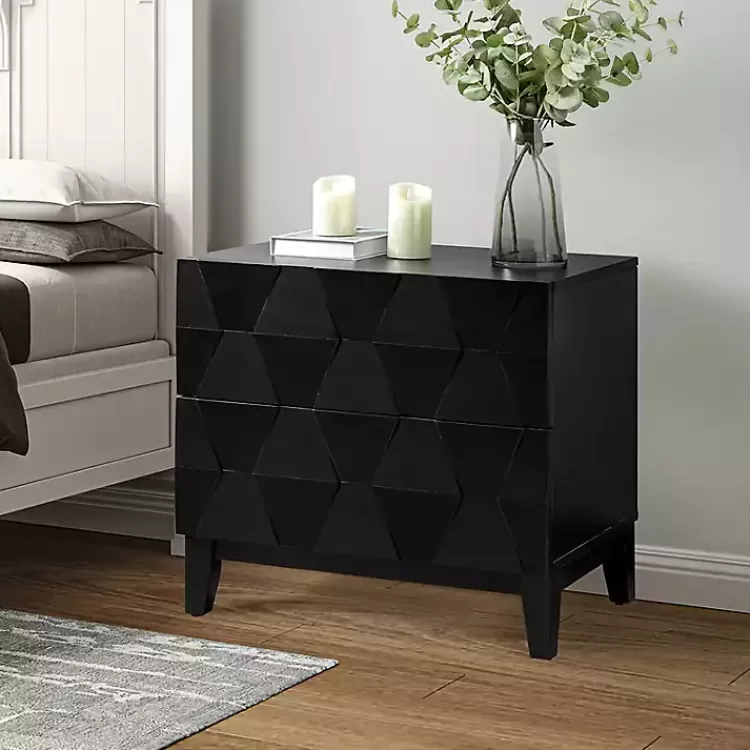 Geometric 2-Drawer Charging Nightstand>Kirklands Home Cheap