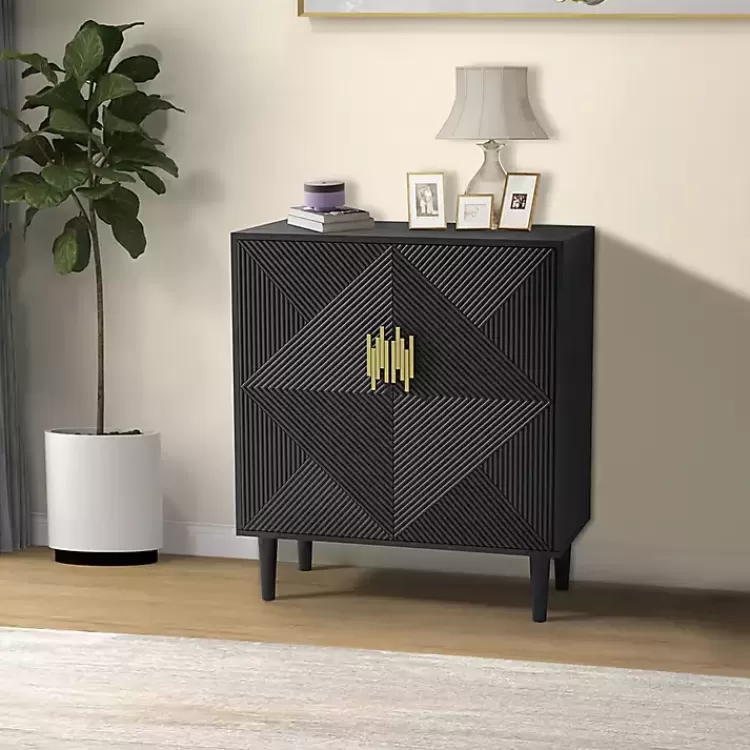 Geometric Gold Handle Cabinet>Kirklands Home Best Sale