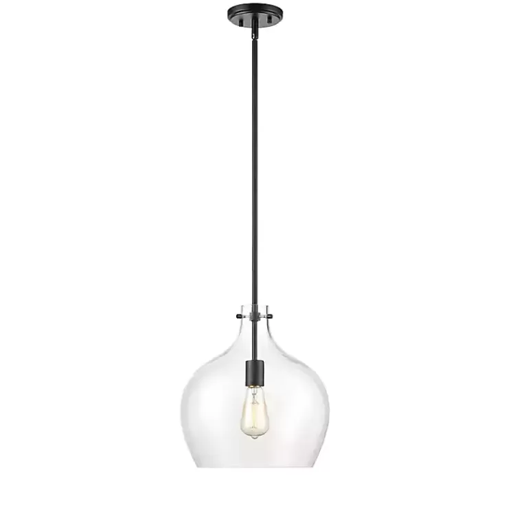 Black Glass Globe Pendant Light>Kirklands Home Outlet