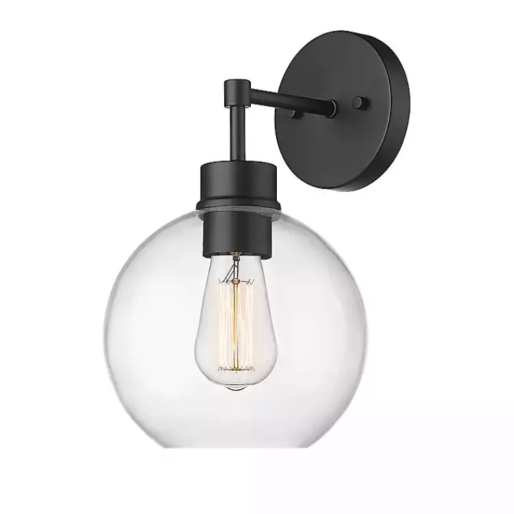 black_glass_orb_outdoor_sconce_light_2.webp Glass Orb Outdoor Sconce Light>Kirklands Home Store