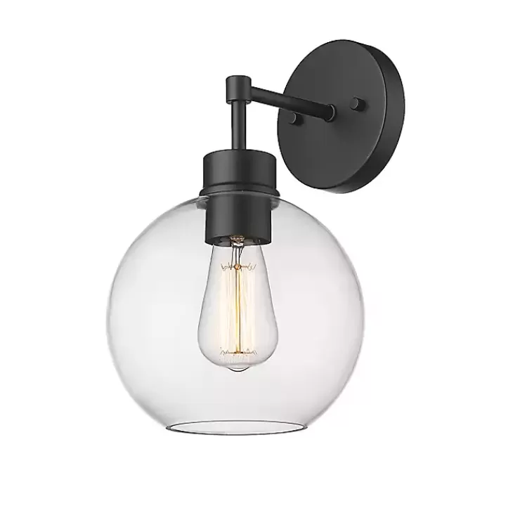 black_glass_orb_outdoor_sconce_light_3.webp Glass Orb Outdoor Sconce Light>Kirklands Home Store
