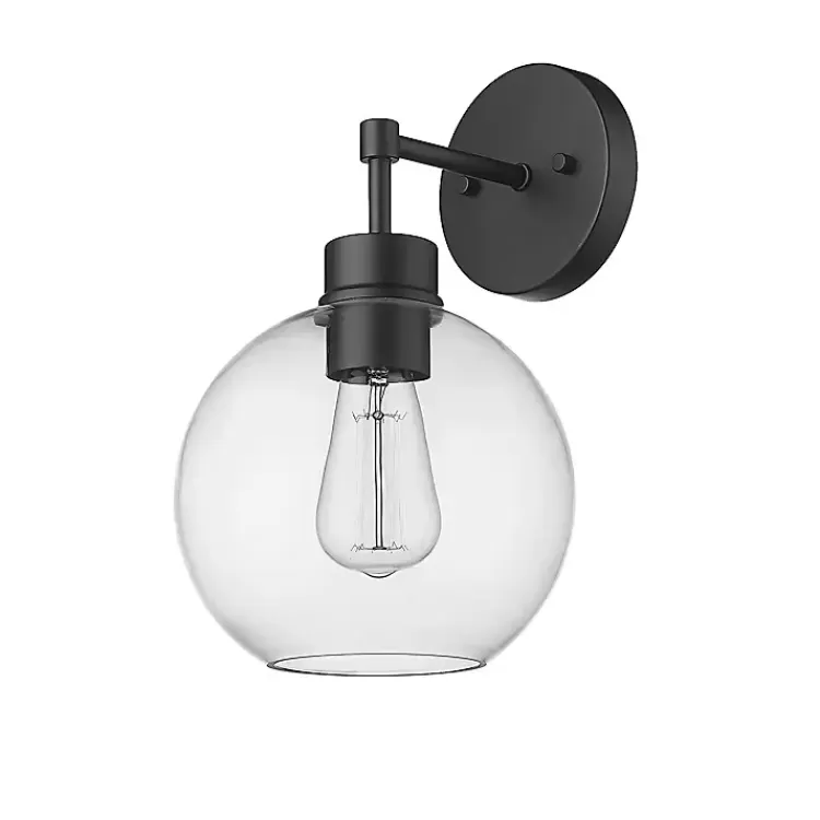 black_glass_orb_outdoor_sconce_light_4.webp Glass Orb Outdoor Sconce Light>Kirklands Home Store