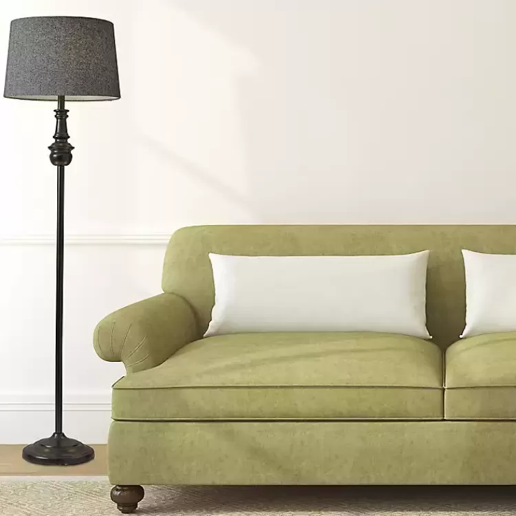 Black Herringbone Floor Lamp>Kirklands Home Sale