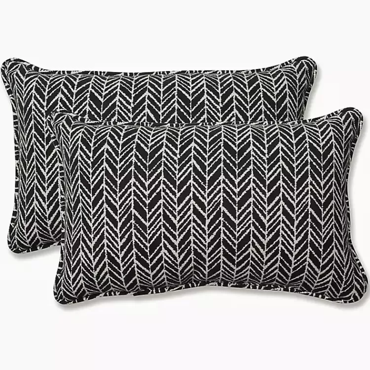 Herringbone Outdoor Lumbar Pillows, Set of 2>Kirklands Home Cheap