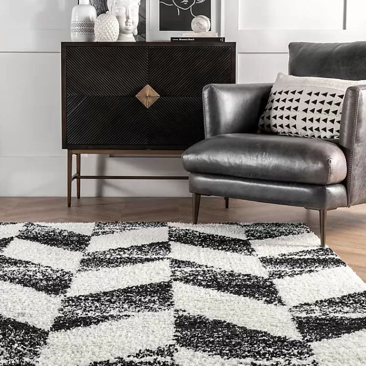black_herringbone_shag_area_rug_x_2.webp Black Herringbone Shag Area Rug, 9x12>Kirklands Home Flash Sale