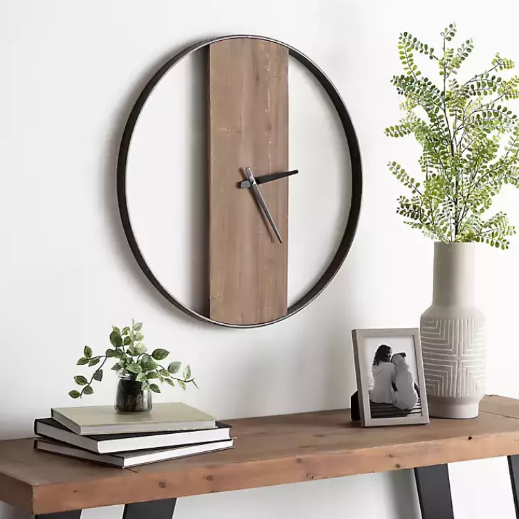 black_ladd_natural_wood_wall_clock_5.webp Ladd Natural Wood Wall Clock>Kirklands Home Best
