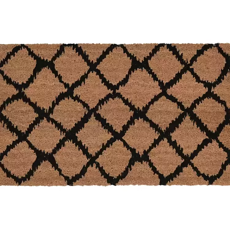 Black Lattice Doormat>Kirklands Home Fashion