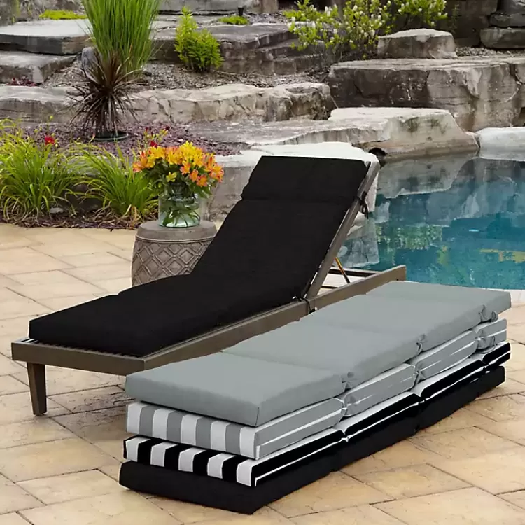 black_leala_outdoor_chaise_cushion_4.webp Leala Outdoor Chaise Cushion>Kirklands Home Cheap