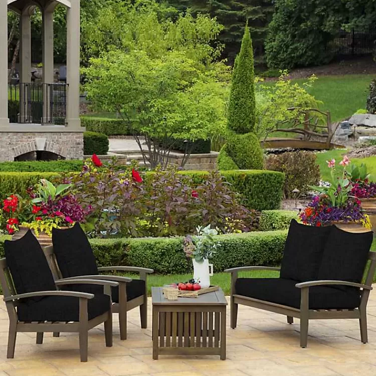 black_leala_texture_outdoor_deep_seat_cushions_5.webp Leala Texture Outdoor Deep Seat Cushions>Kirklands Home Flash Sale