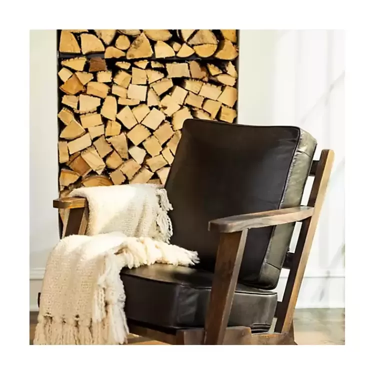 black_leather_and_wood_accent_chair_4.webp Leather and Wood Accent Chair>Kirklands Home Hot
