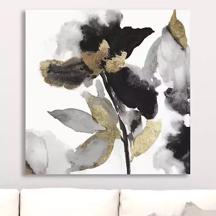Black Leaves II Giclee Canvas Art Print, 30x30 in.>Kirklands Home Store