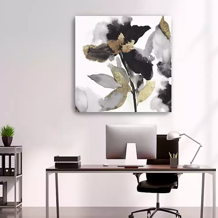 Black Leaves II Giclee Canvas Art Print, 40x40 in.>Kirklands Home Fashion