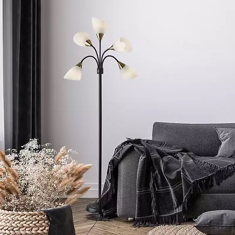 Black 5-Light Adjustable Tree Floor Lamp>Kirklands Home Outlet