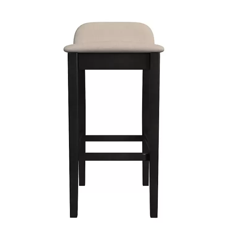 Black Lowback Padded Bar Stool>Kirklands Home Store
