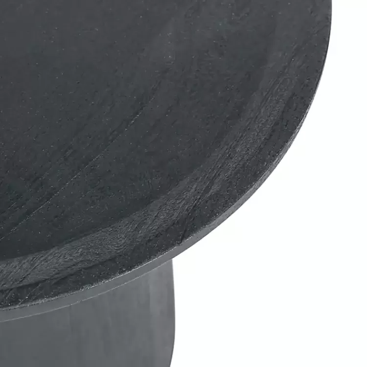 black_mango_wood_round_pedestal_accent_table_2.webp Mango Wood Round Pedestal Accent Table>Kirklands Home Best