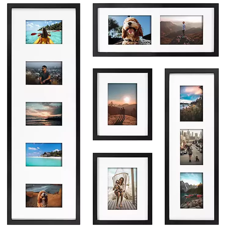 Black Matted 5-pc. Gallery Wall Picture Frame Set>Kirklands Home New