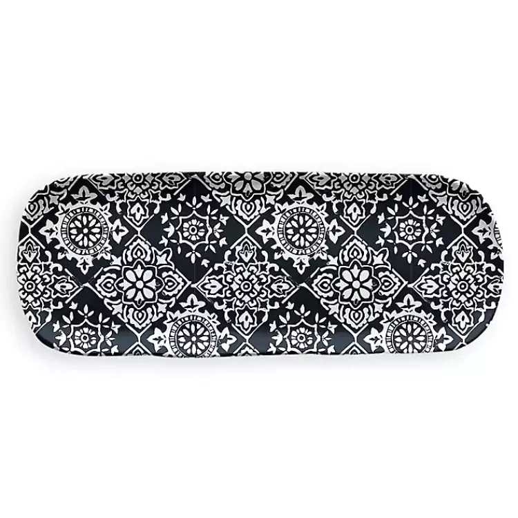 Black Melamine Bree Serving Tray>Kirklands Home Store