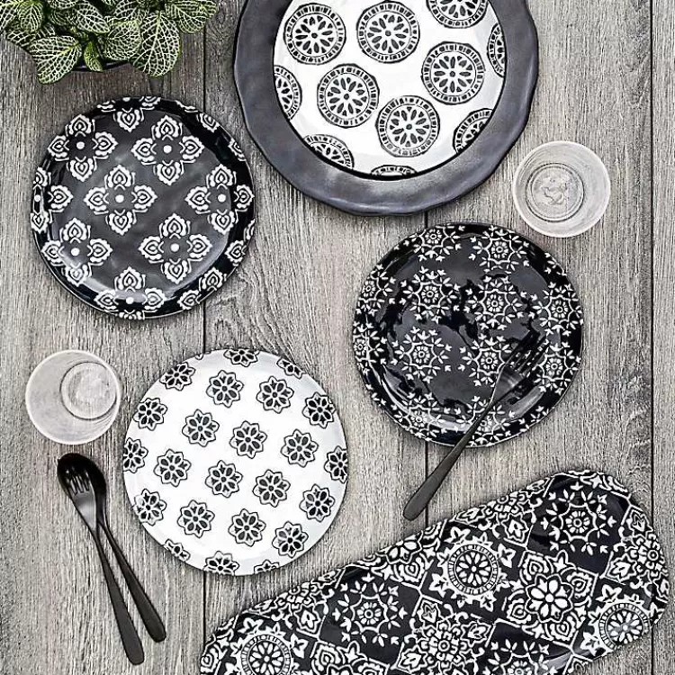 Black Melamine Bree Serving Tray>Kirklands Home Store
