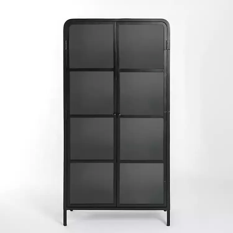 Metal & Glass 2-Door Bentley Cabinet>Kirklands Home Clearance