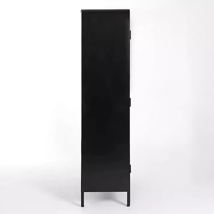 black_metal__glass_door_bentley_cabinet_3-1.webp Metal & Glass 2-Door Bentley Cabinet>Kirklands Home Clearance