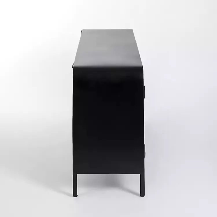 black_metal__glass_door_bentley_cabinet_4.webp Metal & Glass 4-Door Bentley Cabinet>Kirklands Home Best Sale