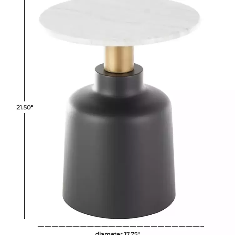 black_metal__marble_pedestal_accent_table_7.webp Black Metal & Marble Pedestal Accent Table>Kirklands Home Cheap