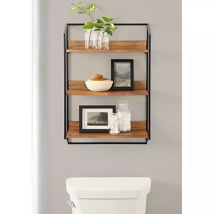 black_metal__rustic_wood_tiered_wall_shelf_6.webp Black Metal & Rustic Wood Tiered Wall Shelf>Kirklands Home Hot