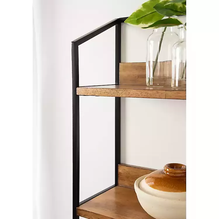 black_metal__rustic_wood_tiered_wall_shelf_7.webp Black Metal & Rustic Wood Tiered Wall Shelf>Kirklands Home Hot