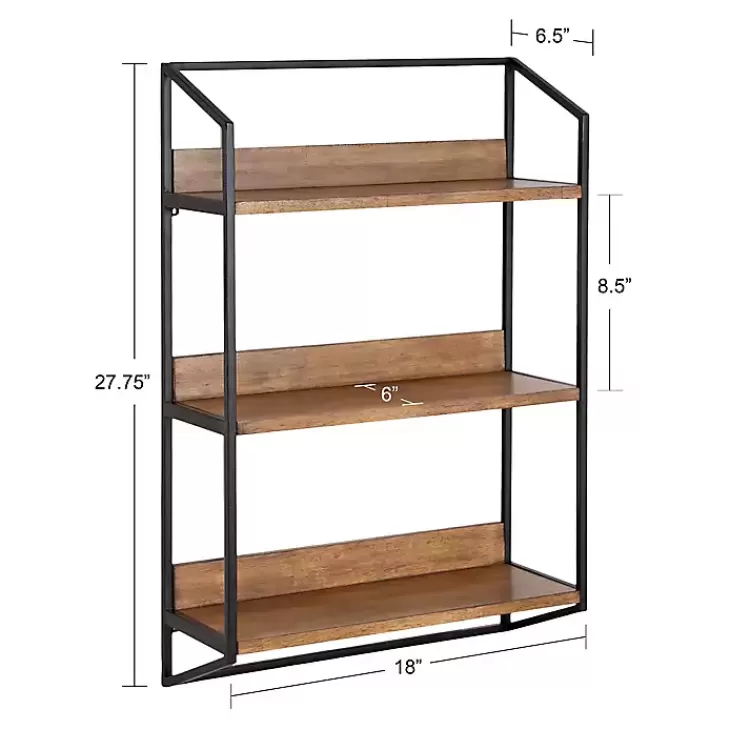 black_metal__rustic_wood_tiered_wall_shelf_9.webp Black Metal & Rustic Wood Tiered Wall Shelf>Kirklands Home Hot